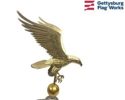 Flying Eagle On Ball Ornament Topper, Gold -Flags and Banners Store 10 3 12