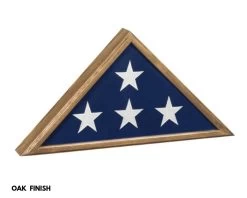 Solid Hardwood Memorial Case "Veteran" -Flags and Banners Store 14 1 7