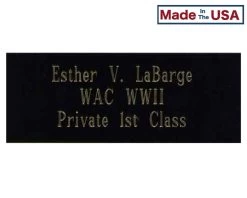 Engraved Name Plate For Memorial Case