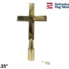 Plain Church Cross Gold Finial - Choose Options