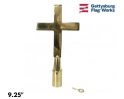 Plain Church Cross Gold Finial - Choose Options