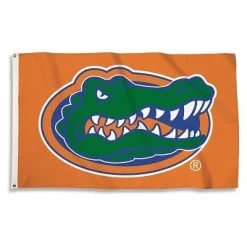 Florida Gators Outdoor Flag - Gator On Orange