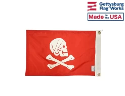 Henry Every "RED DREAD PIRATE" Flag - 12x18" - Made In USA 5 Henry Every "RED DREAD PIRATE" Flag - 12x18" - Made In USA -Flags and Banners Store 25 3 2
