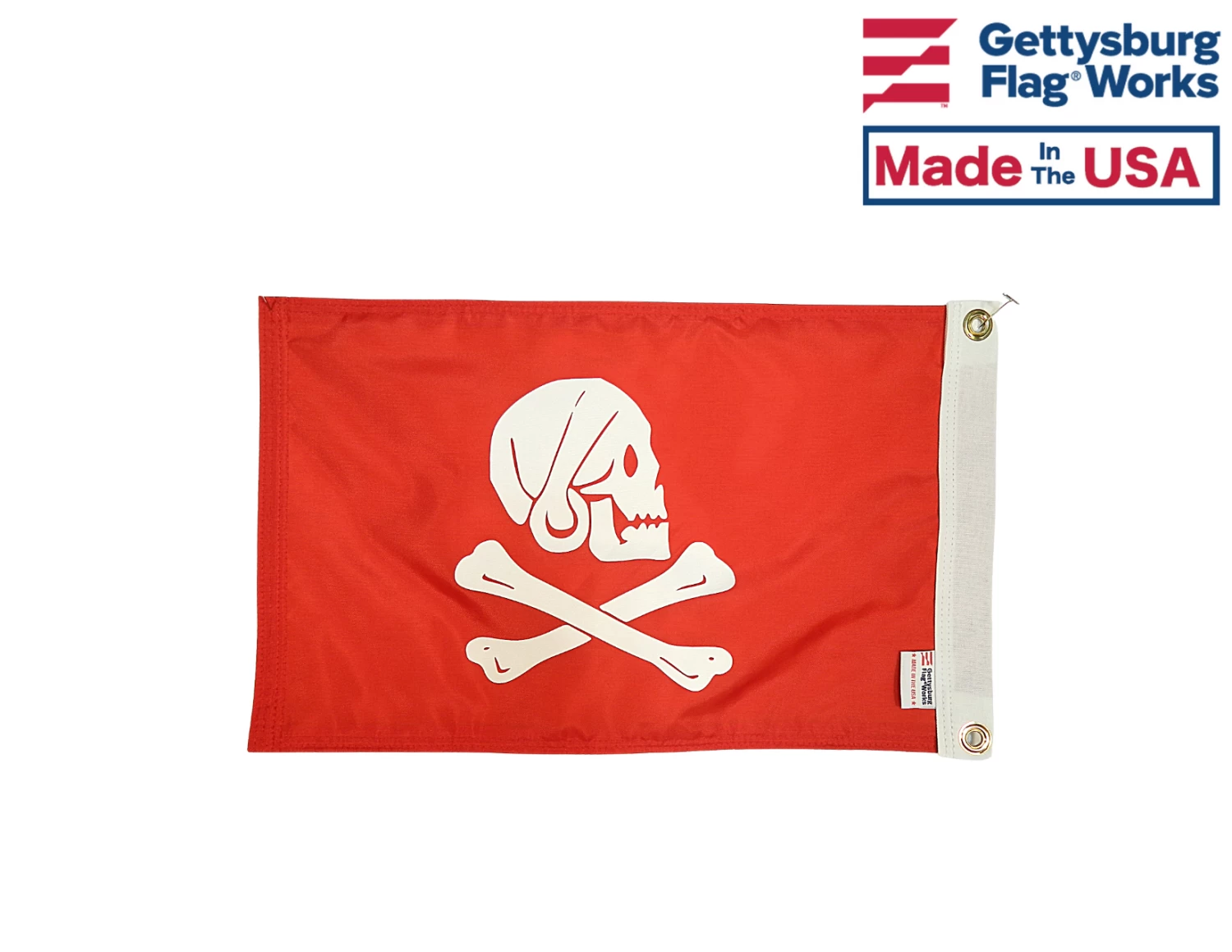 Henry Every "RED DREAD PIRATE" Flag - 12x18" - Made In USA 3 Henry Every "RED DREAD PIRATE" Flag - 12x18" - Made In USA - Image 3