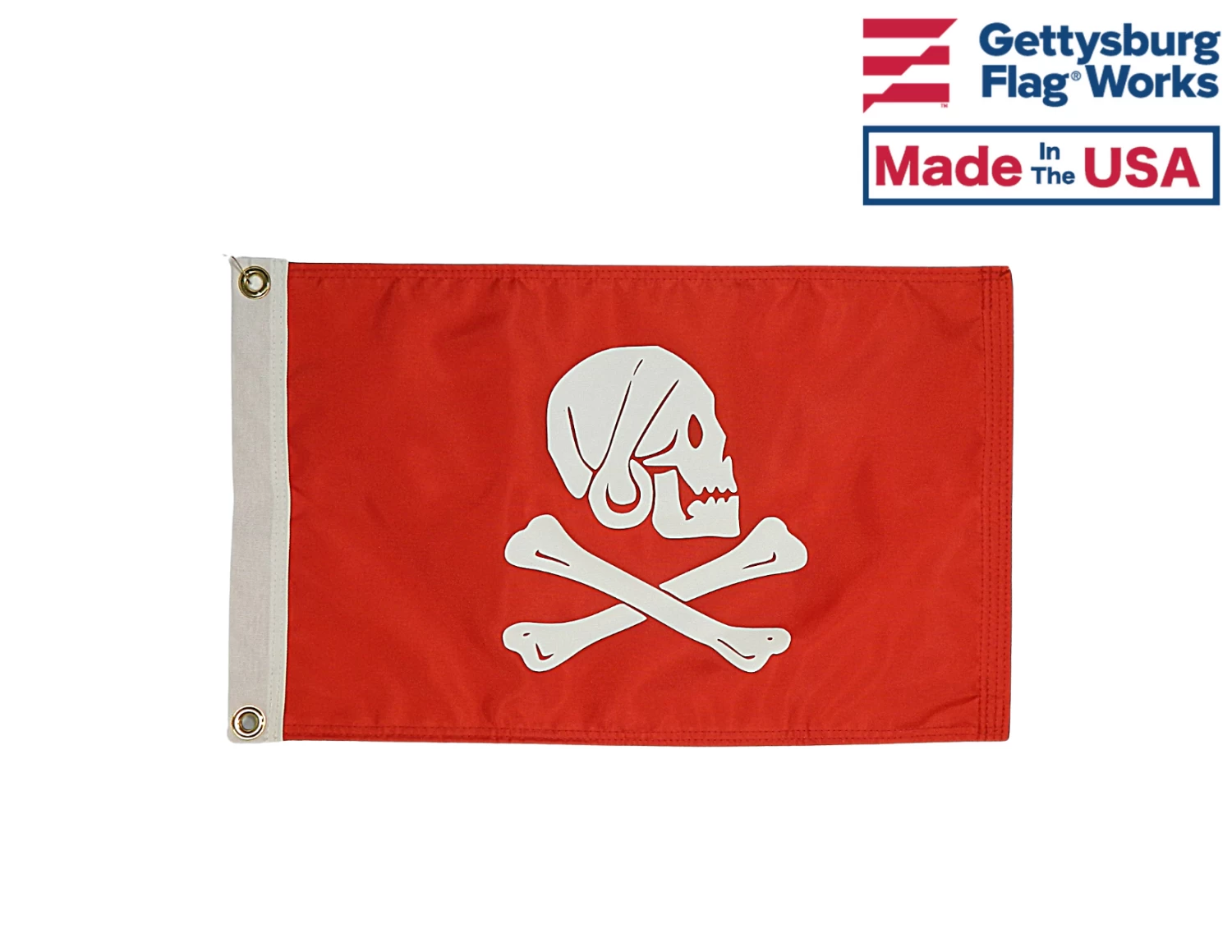 Henry Every "RED DREAD PIRATE" Flag - 12x18" - Made In USA 1 Henry Every "RED DREAD PIRATE" Flag - 12x18" - Made In USA
