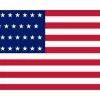 Historical American 27 Star Flag