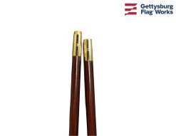 Signature Mahogany Pole, 8' With Brass Fixtures -Flags and Banners Store 28 4