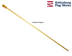 Wooden Pole - House Style Wood Flagpole -Flags and Banners Store 2 2