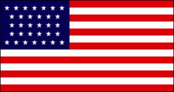 Historical American 32 Star Flag