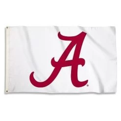 Alabama Crimson Tide Outdoor Flag - White