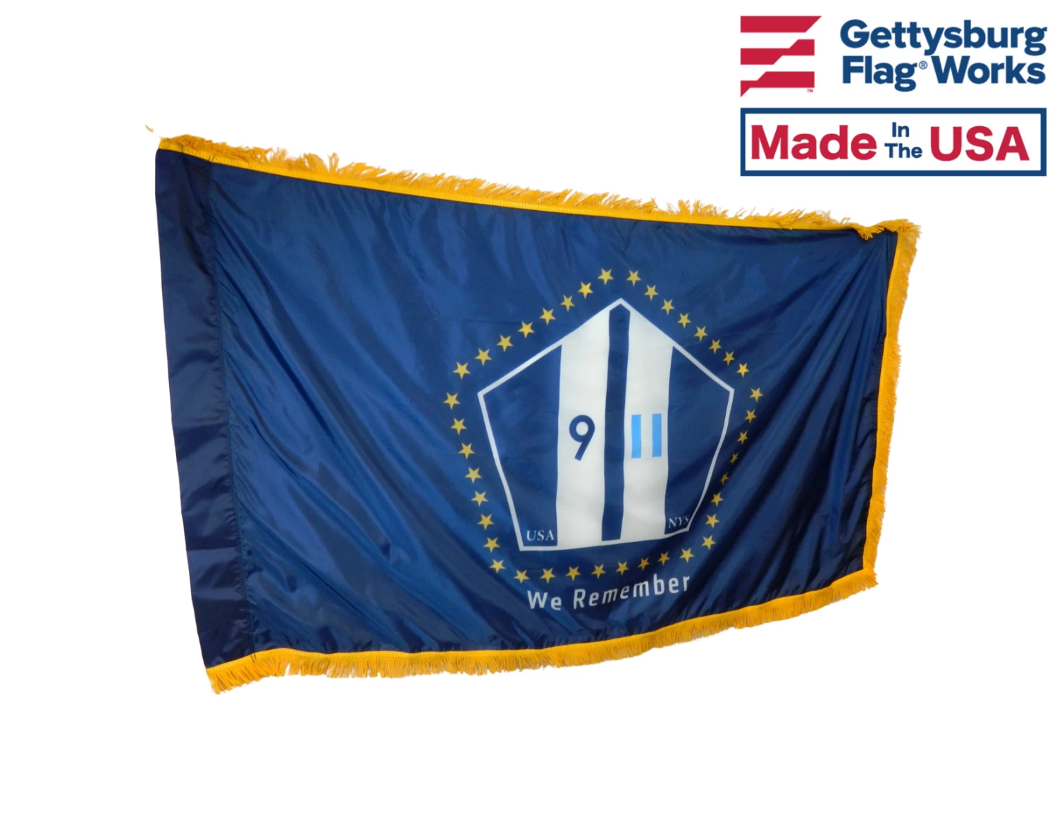 Embroidered American Flag Pulldown With 5 Stripes 3 Embroidered American Flag Pulldown With 5 Stripes - Image 3