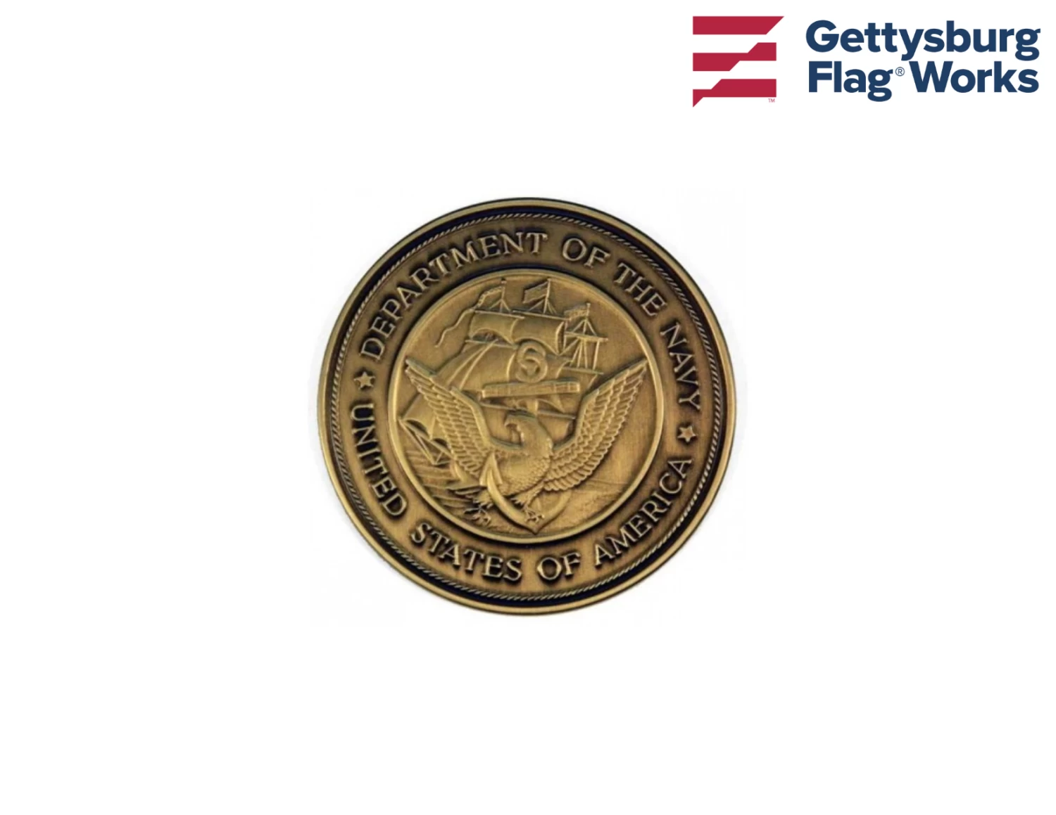 Navy Brass Medallion 1 Navy Brass Medallion