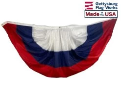 3-Stripe Pleated Fan-3x6'