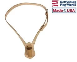 Leather Parade Marching Flagpole Harness Belt - Choose Options