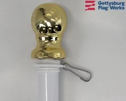 Aluminum Spinning Pole -Flags and Banners Store 5 white spin pole d 1