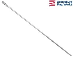 Aluminum Spinning Pole -Flags and Banners Store 6 silver spin pole a