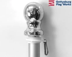 Aluminum Spinning Pole -Flags and Banners Store 6 silver spin pole c