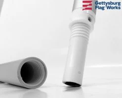 Aluminum Spinning Pole -Flags and Banners Store 6 silver spin pole f