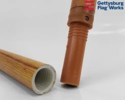 Aluminum Spinning Pole -Flags and Banners Store 6 woodgrain spin pole f