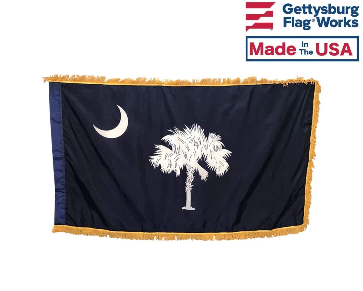 South Carolina Indoor Flag Set-3x5 3 South Carolina Indoor Flag Set-3x5 - Image 3