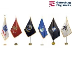 All Military Branches (6 Branches) Indoor Flag Sets