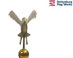 Flying Eagle On Ball Ornament Topper, Gold -Flags and Banners Store 7 3 15