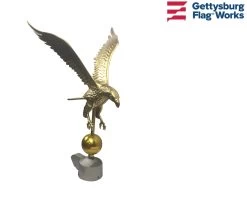 Flying Eagle On Ball Ornament Topper, Gold -Flags and Banners Store 8 copy
