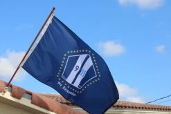 9/11 We Remember Flag - Choose Options -Flags and Banners Store 9.11 flag close up on house mount pole