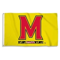 Maryland Terrapins Outdoor Flag - Yellow
