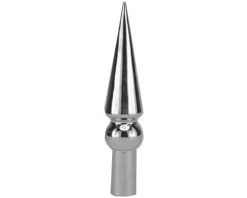 Round Spear Metal Finial - Choose Options -Flags and Banners Store a round silver spear 1