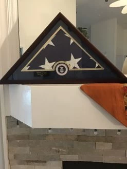 U.S. Flag Display Case With U.S. Air Force Medallion 7 U.S. Flag Display Case With U.S. Air Force Medallion -Flags and Banners Store air force memorial case on mantel