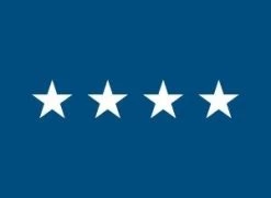 Air Force General (4 Star) - USAF Officer Indoor Flag - Choose Options
