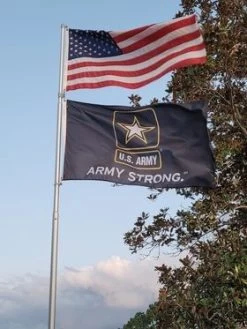 U.S. Army Strong Flag 11 U.S. Army Strong Flag -Flags and Banners Store american flag and army strong flag on pole
