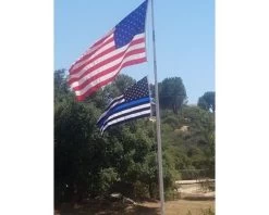 THIN BLUE LINE-USA DESIGN FLAG-CHOOSE OPTIONS 18 THIN BLUE LINE-USA DESIGN FLAG-CHOOSE OPTIONS -Flags and Banners Store american flag and thin blue line customer photo 1