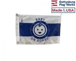 Happy Family Boat Flag Set -Flags and Banners Store baby on board front 1