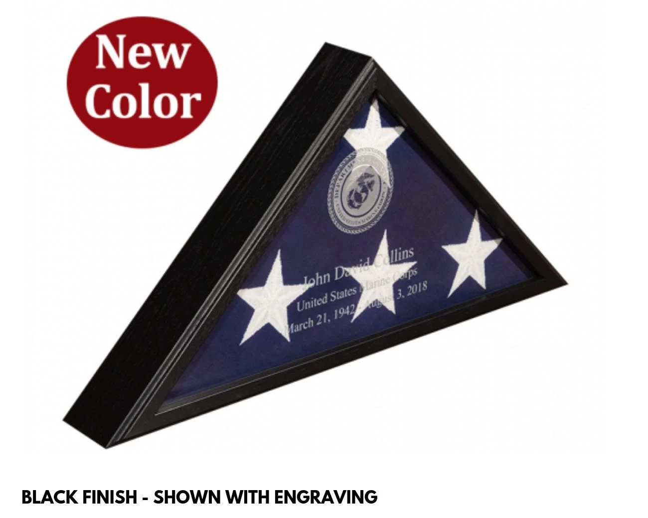 Engraved Memorial Flag Case - "Veteran Engraved" 10 Engraved Memorial Flag Case - "Veteran Engraved" - Image 10