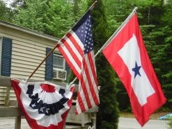 Service Star Flag (1 Blue Star) - 3x5' -Flags and Banners Store bluestar mother flag with old glory front porch