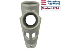 Flag Bracket 2 Position Silver Aluminum - 1.25" Diameter 7 Flag Bracket 2 Position Silver Aluminum - 1.25" Diameter -Flags and Banners Store bracket v60759 dom c