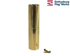 Flagpole Joint - Brass Or Chrome
