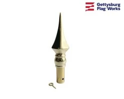 Square Gold Metal Spear Finial