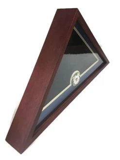 U.S. Flag Display Case With U.S. Coast Guard Medallion -Flags and Banners Store case coast guard side