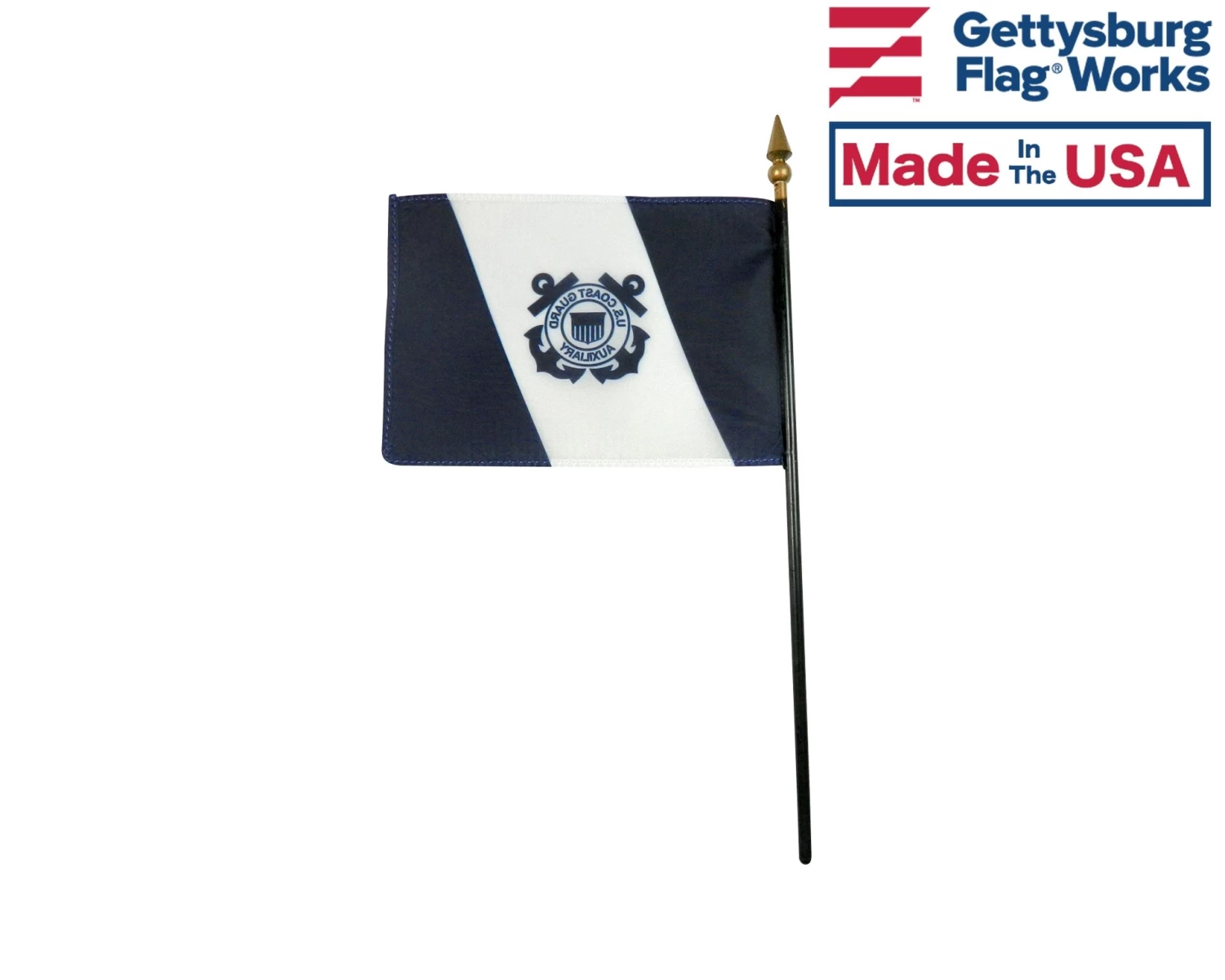 Coast Guard Auxiliary Stick Flag 2 Coast Guard Auxiliary Stick Flag - Image 2
