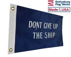 Commodore Perry 'Don't Give Up The Ship' Flag -Flags and Banners Store commodore perry 12x18 side