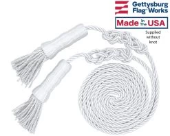 White Cord & Tassel For 3x5' Flag