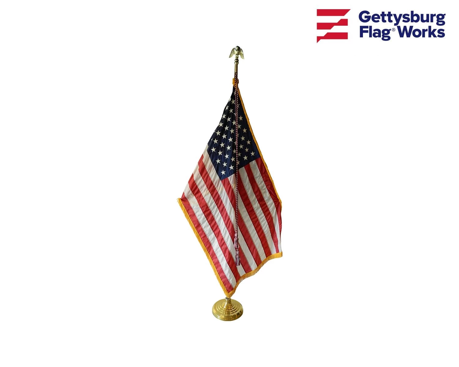 Red, White And Blue Cord & Tassel - For Indoor American Flag 4 Red, White And Blue Cord & Tassel - For Indoor American Flag - Image 4