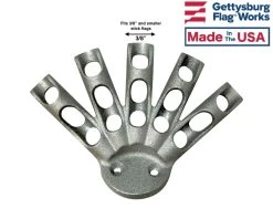 Cast Aluminum 5 Finger Stick Flag Bracket