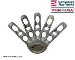 Cast Aluminum 5 Finger Stick Flag Bracket -Flags and Banners Store dscn0237