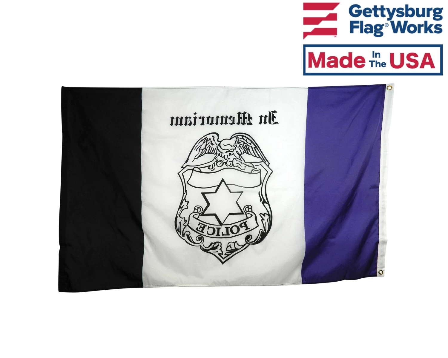 Police Mourning Flag - 3x5' 2 Police Mourning Flag - 3x5' - Image 2