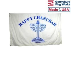 Happy Chanukah Flag - 3x5'