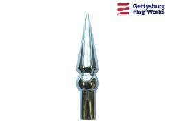 Round Spear Metal Finial - Choose Options -Flags and Banners Store dscn7487